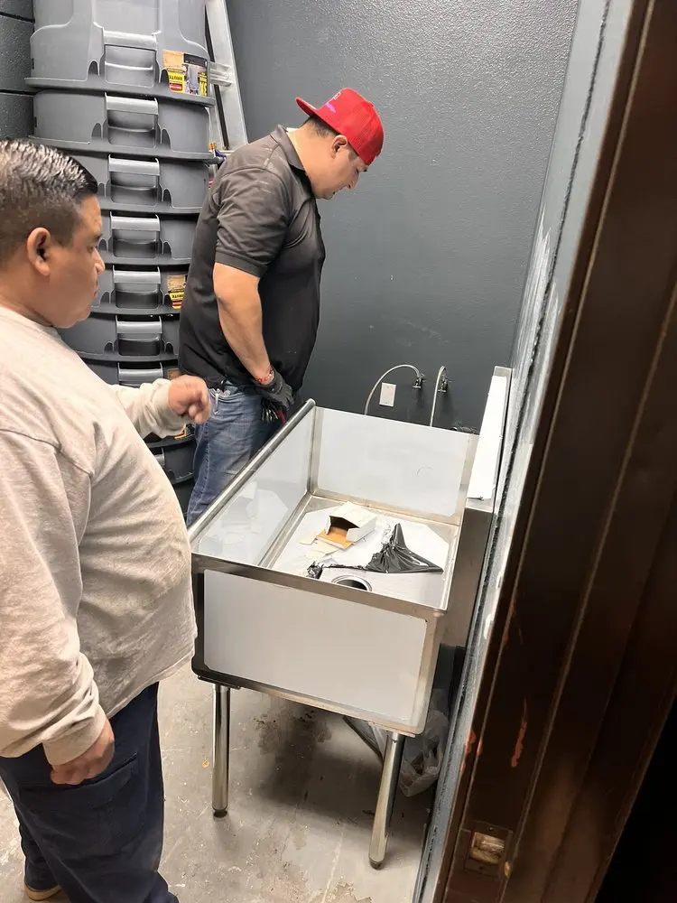 Commercial plumbing and sink installation in Purdys